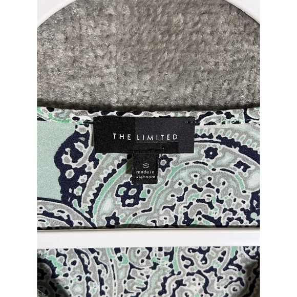 The Limited Paisley Tunic Top Womens Size Small Roll Tab Sleeves Pullover Hi Low - Picture 3 of 14